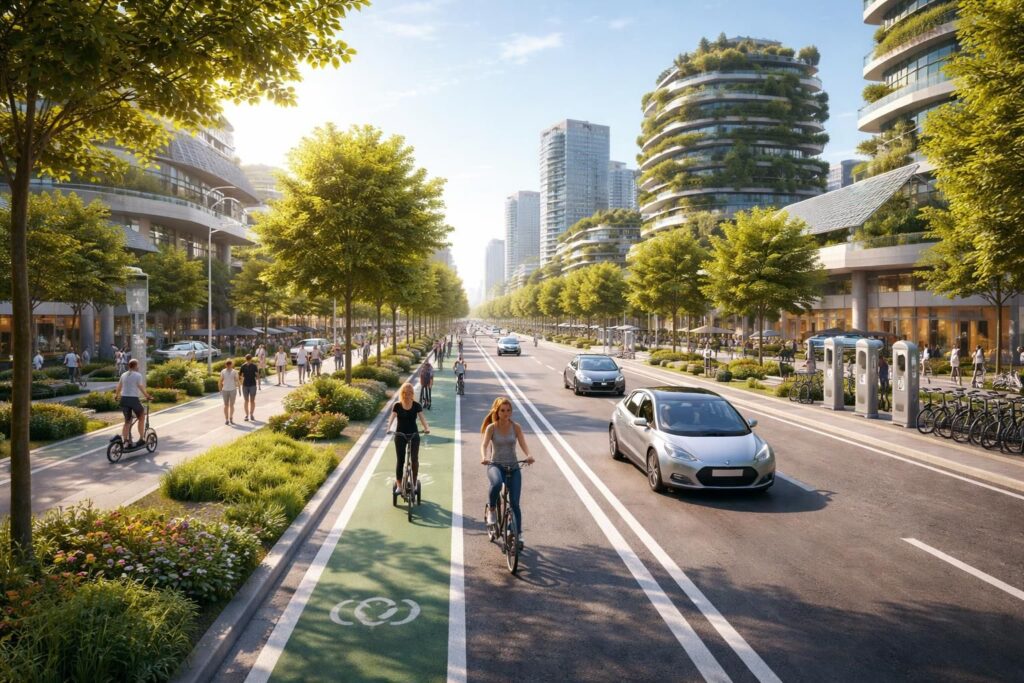 explorez les enjeux et les innovations pour un avenir durable de la mobilité urbaine, entre écologie, technologie et qualité de vie en ville.