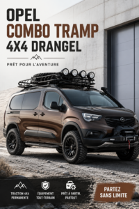 Opel Combo Tramp 4x4 sur une route en campagne