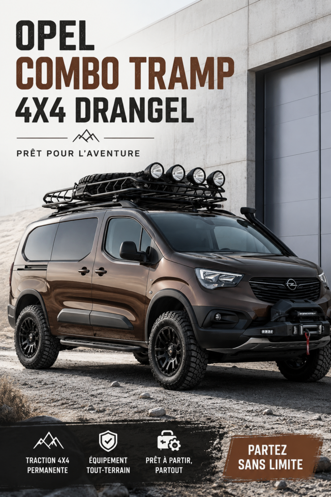 Opel Combo Tramp 4x4 sur une route en campagne