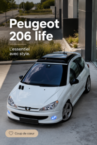 Peugeot 206 Life, une citadine élégante au design moderne.