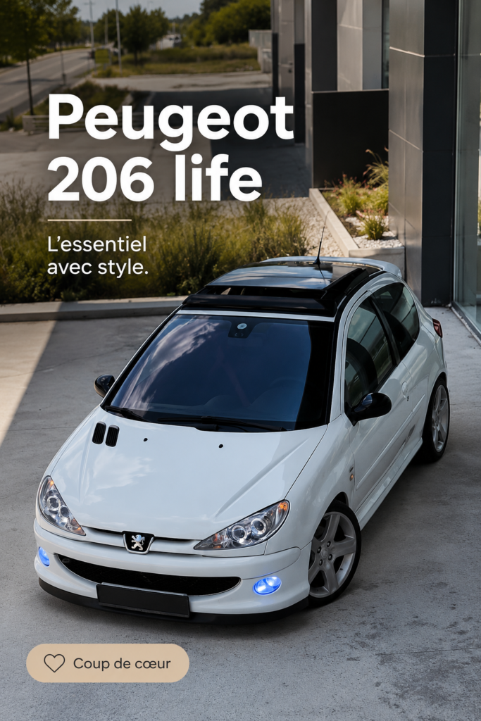 Peugeot 206 Life, une citadine élégante au design moderne.