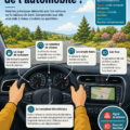 Une femme consultant un dictionnaire de vocabulaire automobile