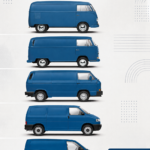 Nouvelle Volkswagen Transporter en vue dans un cadre moderne.