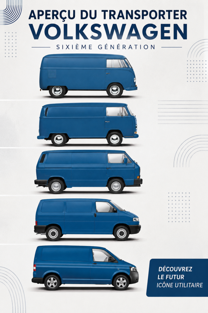 Nouvelle Volkswagen Transporter en vue dans un cadre moderne.