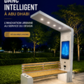 Banc intelligent moderne à Abou Dhabi alliant design et technologie.