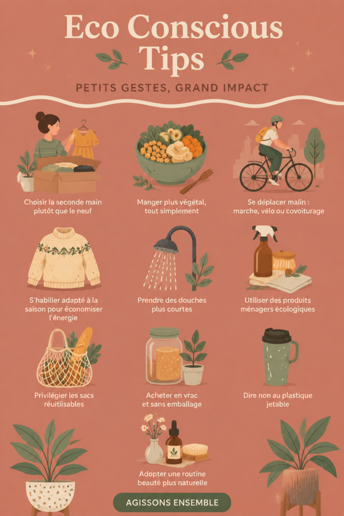 Femme adoptant des gestes écoresponsables en cuisine, préparant des repas écologiques.
