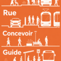Un plan de ville avec des transports publics intégrés et des espaces verts