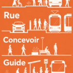 Un plan de ville avec des transports publics intégrés et des espaces verts