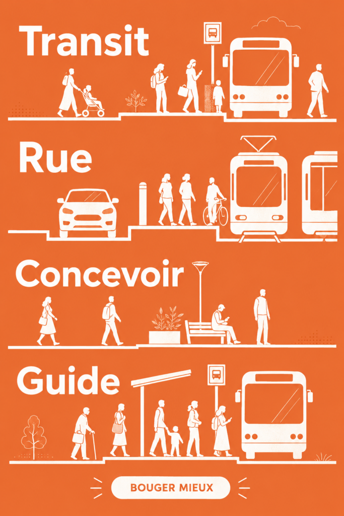 Un plan de ville avec des transports publics intégrés et des espaces verts