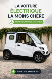 Voiture électrique à petit prix sur la route