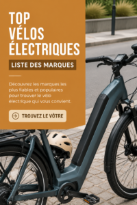 Sélection de divers vélos électriques de différentes marques sur fond neutre.