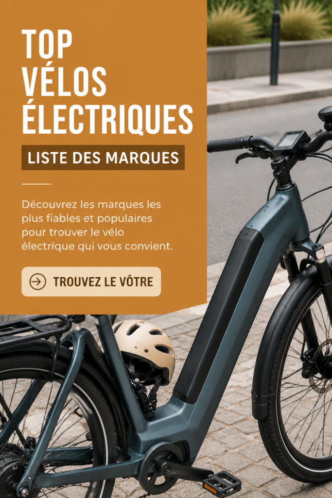 Sélection de divers vélos électriques de différentes marques sur fond neutre.