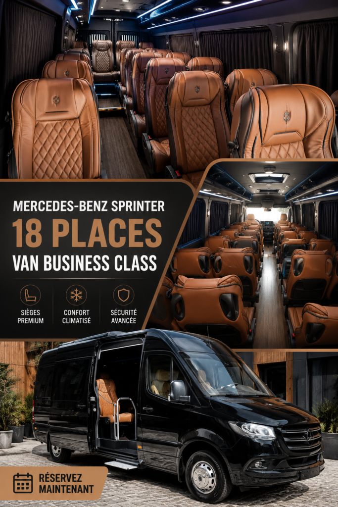 Mercedes-Benz Sprinter 18 places, un van de luxe moderne