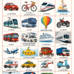 Présentation d'une sélection de différents moyens de transport modernes et traditionnels