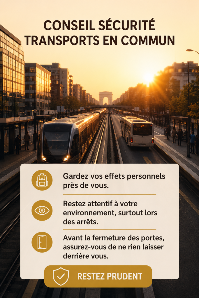 Femme utilisant le métro en se protégeant avec une attitude vigilante