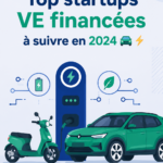 Image d'une voiture électrique moderne symbolisant les startups innovantes dans l'automobile.