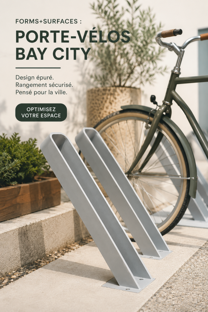 Support à vélo moderne et élégant installé dans un cadre urbain