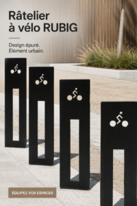 Support de vélo RUBIG installé dans une maison moderne