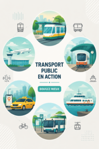 Illustration d'un réseau de transport public moderne et accessible.