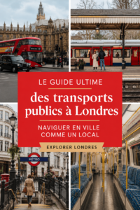 Guide pratique sur les transports à Londres, incluant des informations sur le métro et les bus.