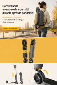 Trottinette électrique en milieu urbain, symbole d'une mobilité durable