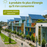 Vue panoramique du village solaire, modèle d'énergie renouvelable révolutionnaire.