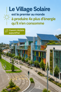 Vue panoramique du village solaire, modèle d'énergie renouvelable révolutionnaire.