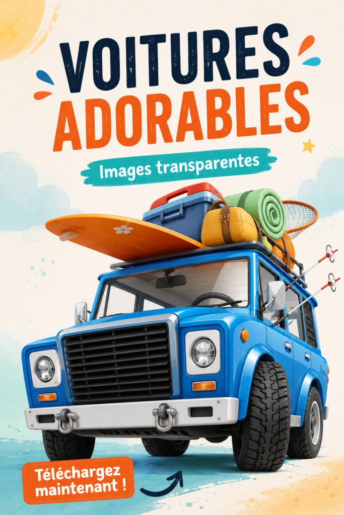 Une jolie voiture mignonne avec un design classique et coloré, parfaite pour attirer les regards.
