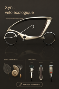 Éco vélo Xyn stationné dans un environnement urbain, illustrant la mobilité durable.