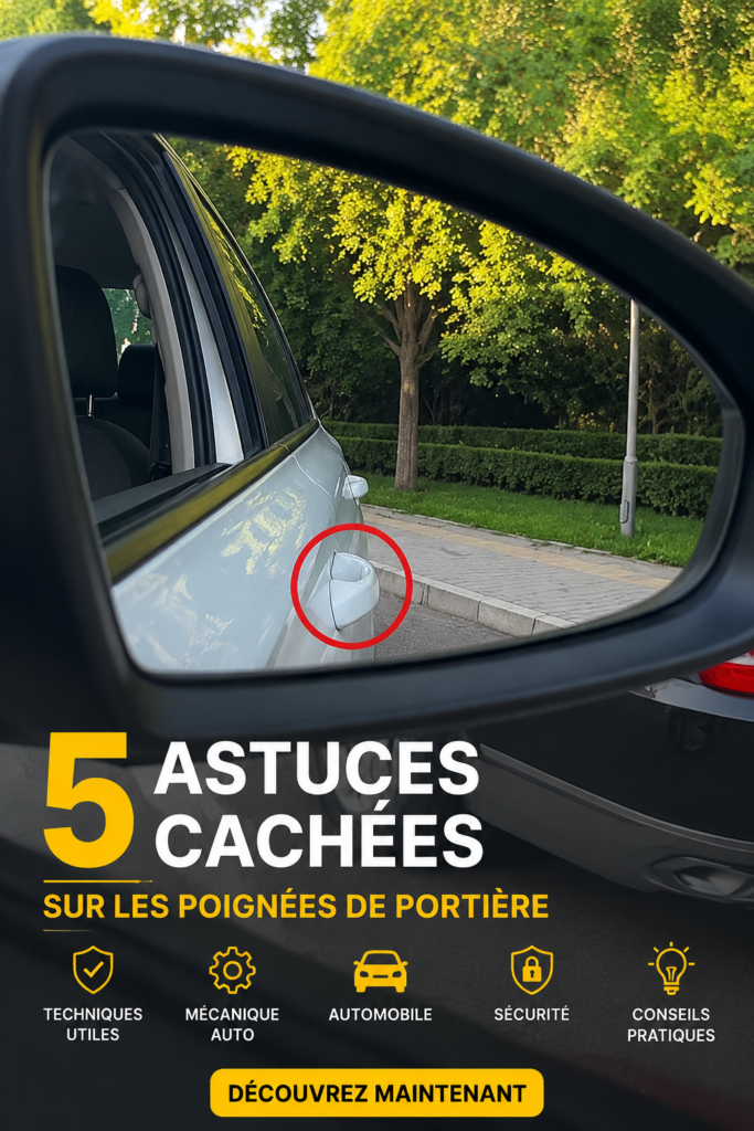 Illustration d'une poignée de voiture montrant différents types et designs modernes.