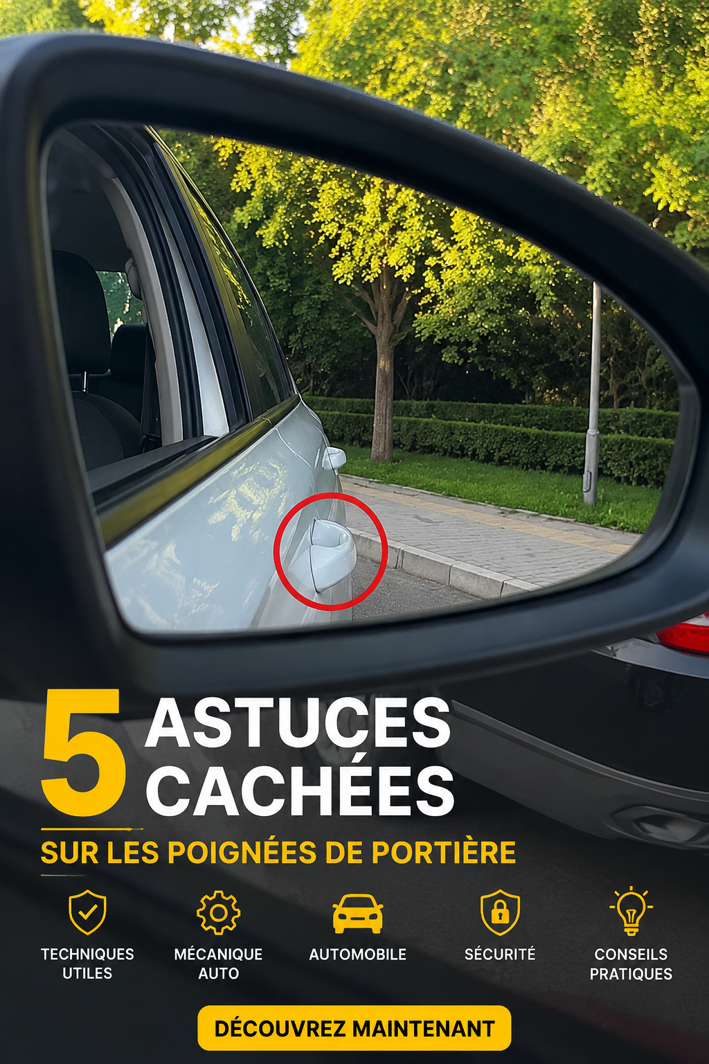 Illustration d'une poignée de voiture montrant différents types et designs modernes.