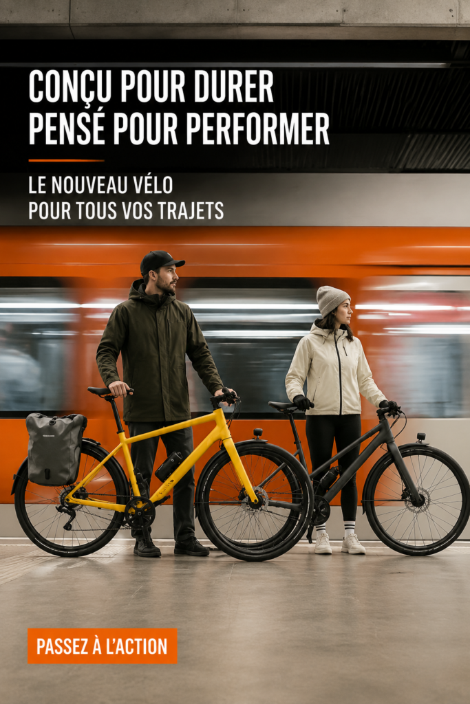 Un CANYON Commuter sur une route urbaine, idéal pour les trajets quotidiens.