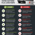 Schéma explicatif sur la prolongation de la vie d'une batterie de voiture