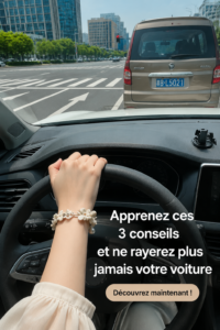 Image d'une voiture brillante sans rayures en extérieur