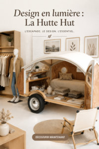 Un intérieur inspiré du design Hutte Hut, offrant une ambiance chaleureuse et conviviale.