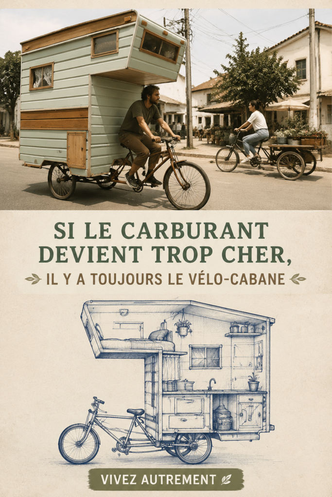 Un vélo de camping prêt pour l'aventure sur une route pittoresque.