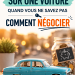 Femme souriante examinant une voiture chez un concessionnaire automobile.