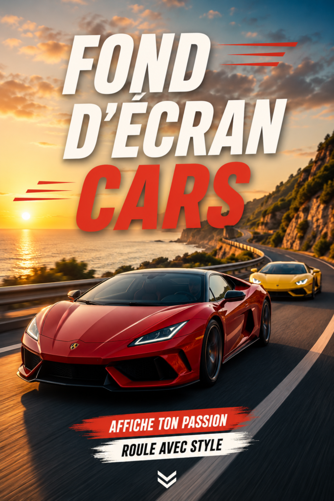 Un fond d'écran voiture captivant sur un téléphone mobile