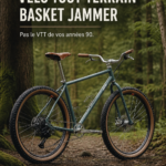 Accessoire Jammer pour VTT sur un sentier montagneux.
