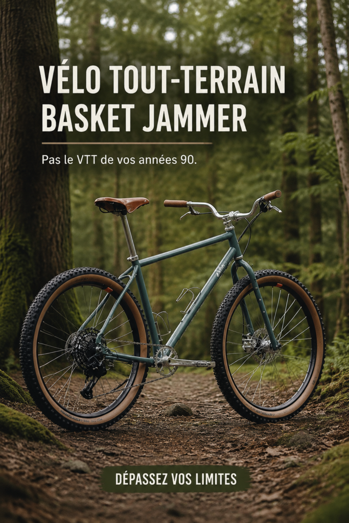 Accessoire Jammer pour VTT sur un sentier montagneux.