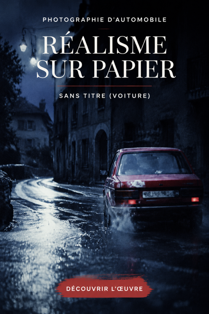 Photographie originale de voiture par Valentina Schulte, mettant en avant le mouvement et l'élégance du design automobile.