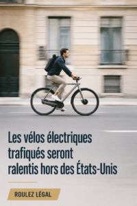 Un e-bike VanMoof garé dans une rue urbaine, observant les récentes nouvelles sur les ralentissements à l'international.