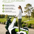 Scooter électrique Caruca en milieu urbain, parfait pour les trajets rapides.