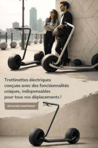 Trottinette électrique moderne en milieu urbain