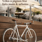 Vélo urbain fait main, alliant élégance et fonctionnalité, idéal pour les déplacements en ville.