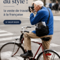 Veste de travail française sur un fond neutre illustrant son design élégant.