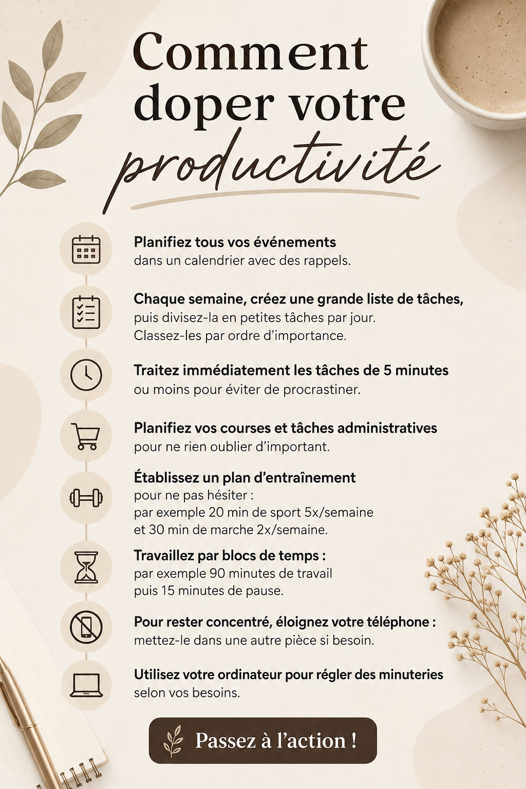 Femme souriante travaillant sur un vélo dans un environnement urbain, illustrant la productivité et l'équilibre avec la nature.