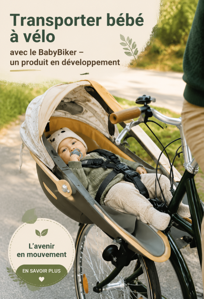 Transporter bébé à vélo avec le BabyBiker, un accessoire innovant et pratique.