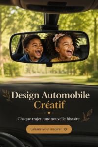 Image d'une voiture au design moderne et innovant sur une route urbaine.