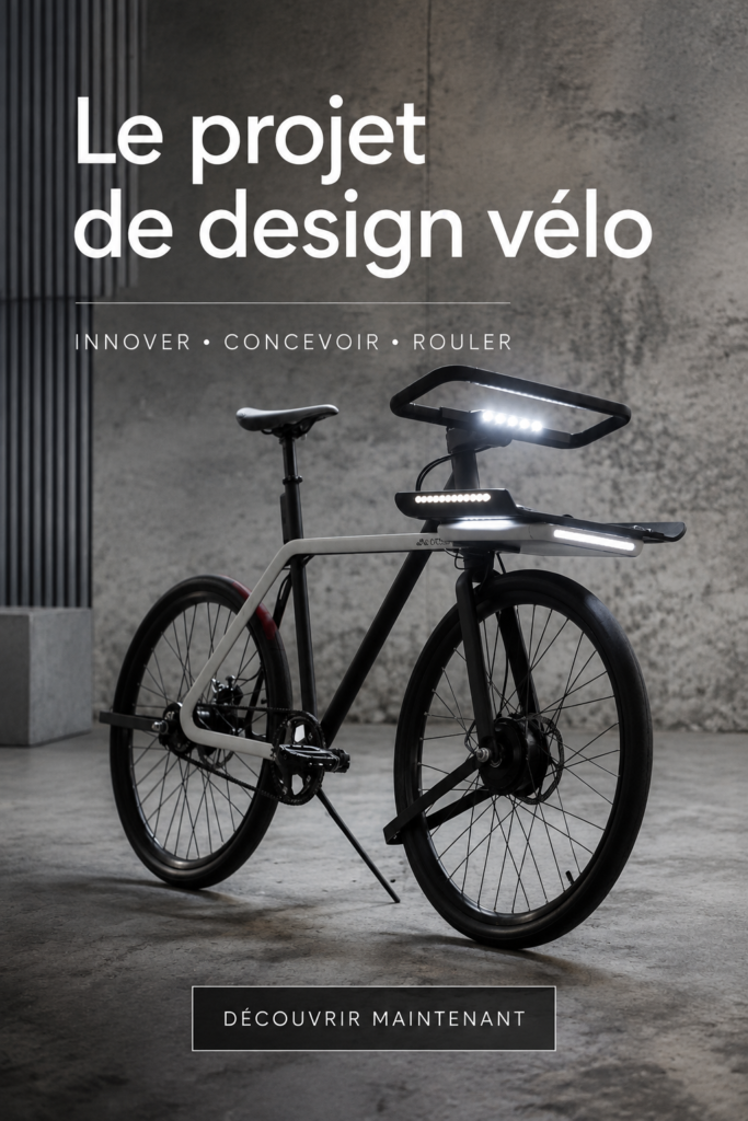 Un vélo au design moderne dans un cadre urbain, illustrant la mobilité urbaine.